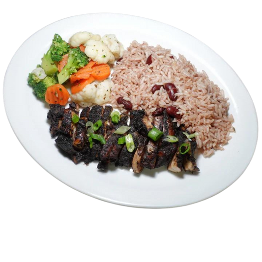 Jerk Chicken With Rice & Peas